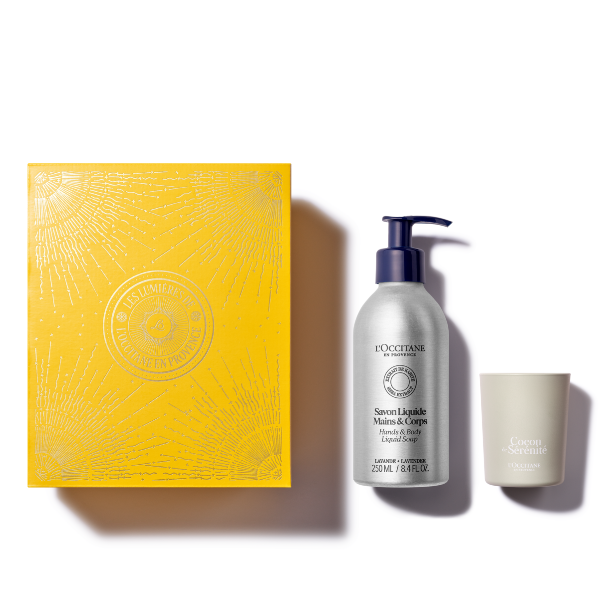 ערכה חגיגית לבית - סבון נוזלי ונר מרגיע