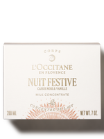 חלב גוף מרוכז שקדים, וניל ודומדמנית שחורה