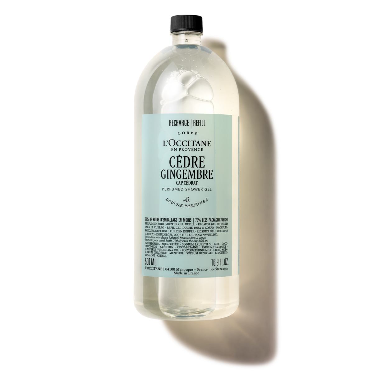 ג'ל רחצה מבושם בניחוח ארז ג'ינג'ר (אריזת מילוי)