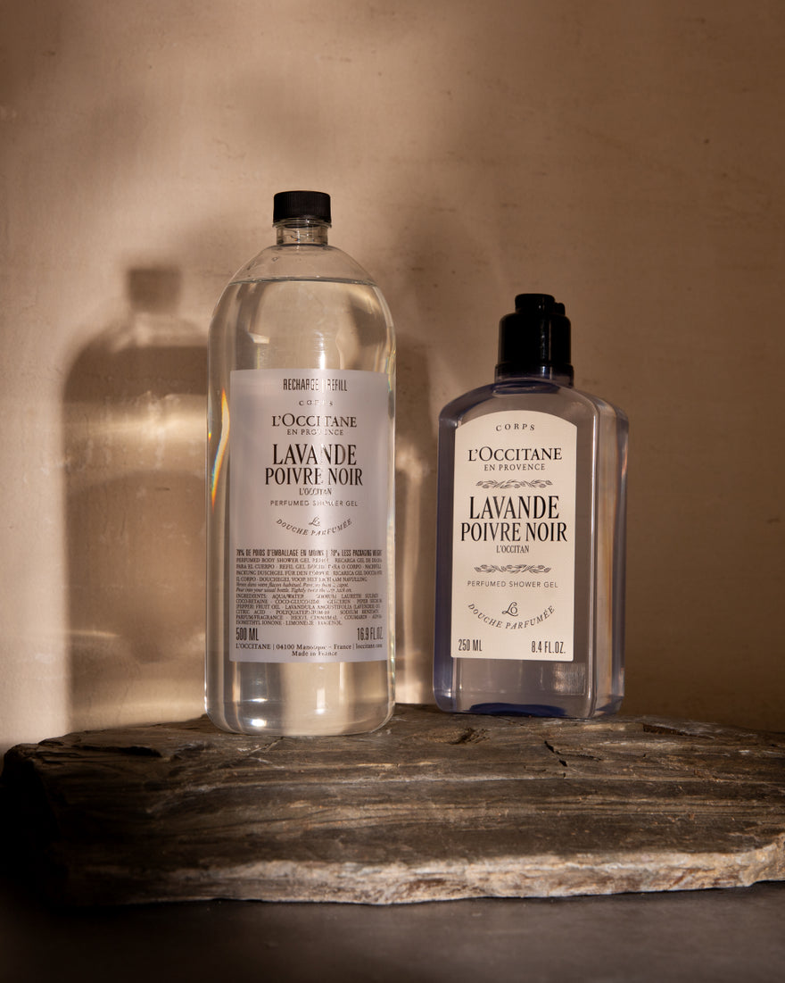 ג׳ל רחצה מבושם לבנדר פלפל שחור (אריזת מילוי)