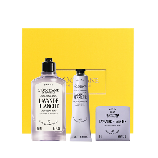 מארז ניקוי וטיפוח הידיים לבנדר לבן