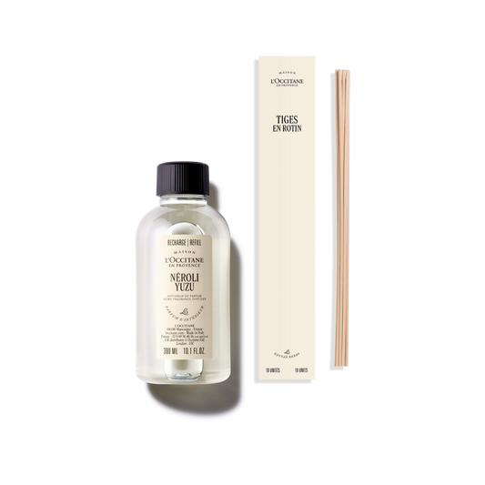 דיפיוזר נרולי יוזו (אריזת מילוי) & 10 מקלות ראטן