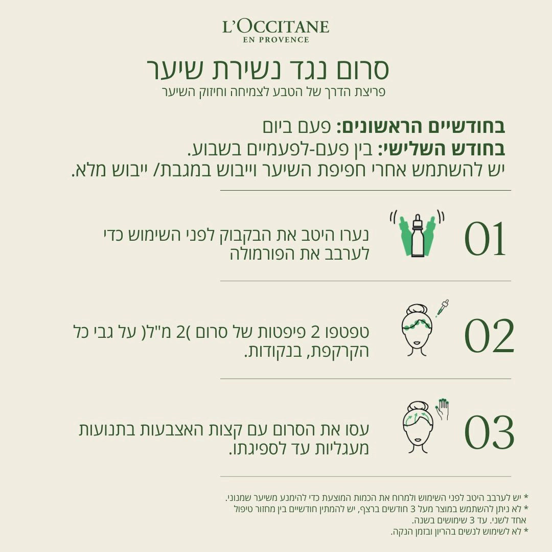 קולקציית שיער ל'אוקסיטן – שמפו, מסכה ושמן לשיער
