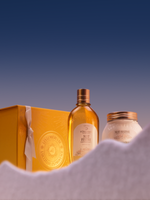 שמן רחצה שקדים, וניל ודומדמנית שחורה