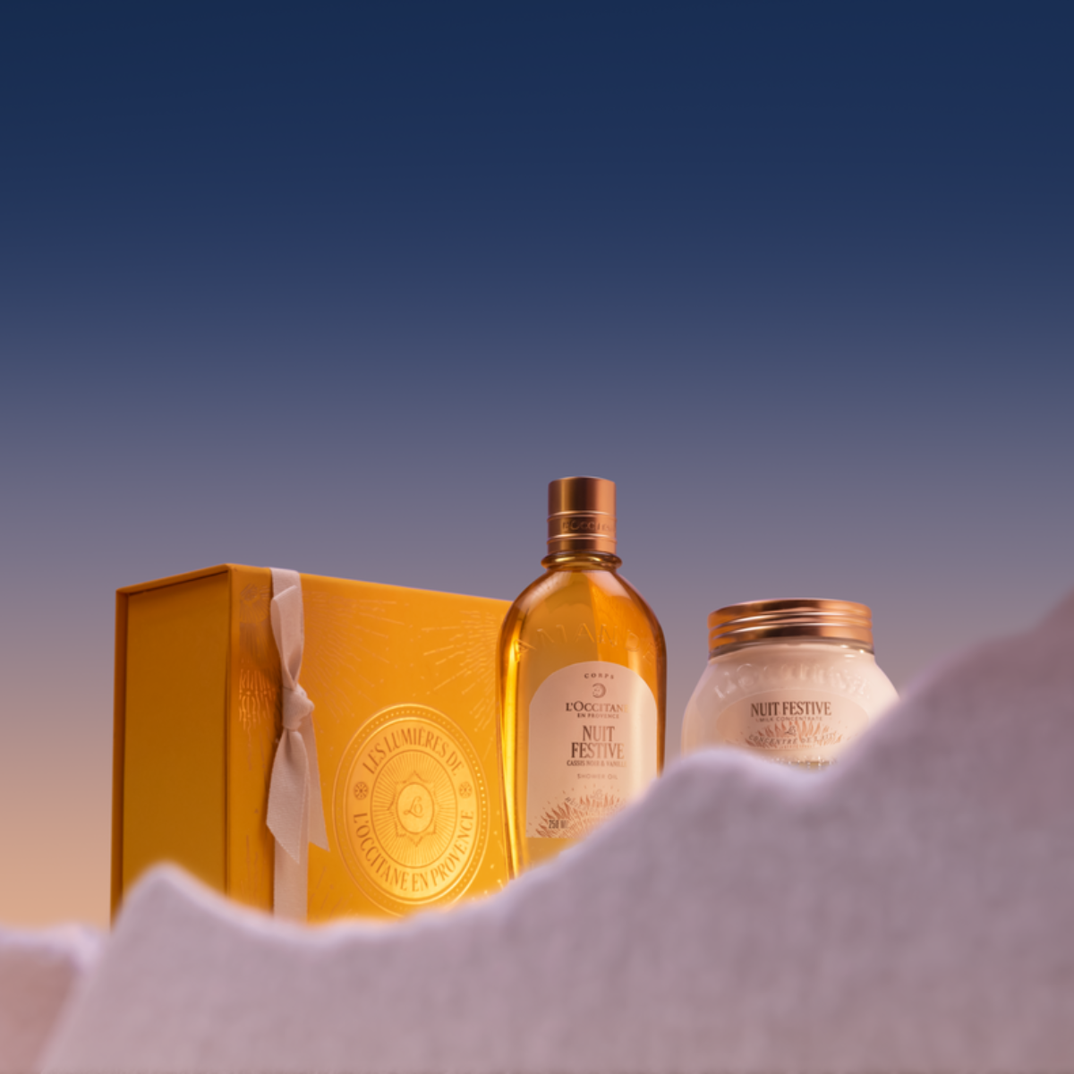 שמן רחצה שקדים, וניל ודומדמנית שחורה