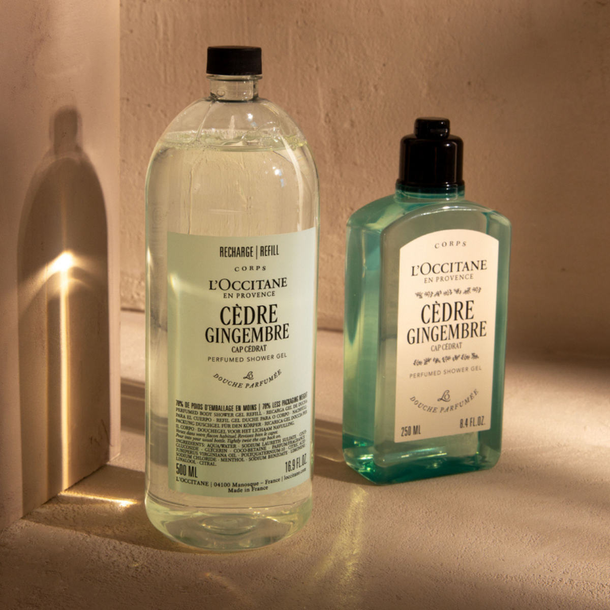 ג'ל רחצה מבושם בניחוח ארז ג'ינג'ר (אריזת מילוי)