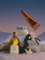 מארז מפנק  לטיפוח הגוף והידיים שקדים וניל ודומדמנית שחורה